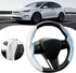 Custom-Fit Steering Wheel Cover for Tesla, Telsa Model 3 / Y Carbon Fiber Steering Wheel Cover for Men/Women, Anti-Slip, Comfortable Grip, Breatha...