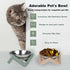 Elevated Raised Food Bowls/Dish with Stand for Water, Stainless Steel Pet Bowl with Detachable Stannd, Anti Vomiting, Stress Free for Small Dogs a...
