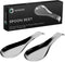Stainless Steel Spoon Rest-Spatula Ladle Holder Set of 2 Stainless Steel Utensil Spoon Rest Holder Brushed Finish Dishwasher Safe Serving Cooking ...