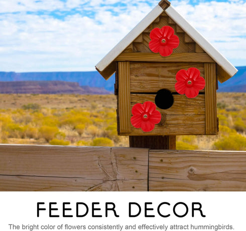 DOITOOL 25pcs Hummingbird Feeder Replacement Flowers - Hummingbird Replacement Flowers Hummingbird Feeder Parts - Hummingbird Feeder Replacement P...