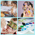 10 Pcs Mop Brush for Acrylic Painting 1 Inch Oval Blending Brushes Artist Paint Brushes for Acrylic Watercolor Oil Painting Face Body Art...