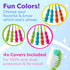 Kids Toothbrush 4 Pack - Soft Contoured Bristles - Child Sized Brush Heads (3-10 Year Old) - Suction Cup for Fun & Easy Storage - Girl & Boy Set (...