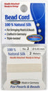 Bead Buddy 0.45mm Natural White Silk Cord Thread with Attached Needle - Ideal for Jewelry Making - 2m Long...