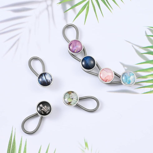 Collar Extender, Shirt extender, dress shirt suit pants, coat, shirt button extender Button extender (White marble)...