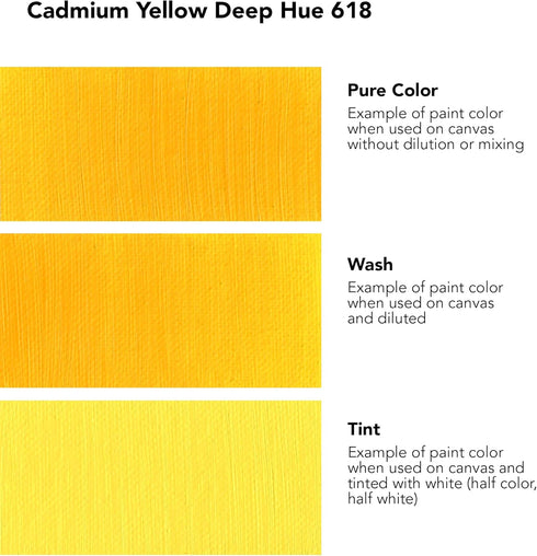 Daler Rowney Georgian Oil Paint Cadmium Yellow Deep Hue 38ml Tube - Art Paints for Canvas Paper and More - Oil Painting Supplies for Artists and S...