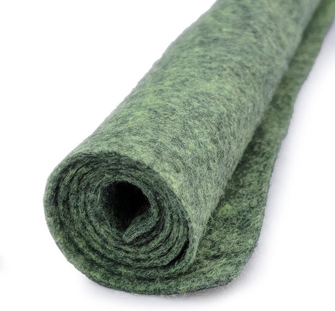 Enchanted Forest - Heather Green - Wool Felt Oversized Sheet - 35% Wool Blend - 1 12x18 inch Sheet...