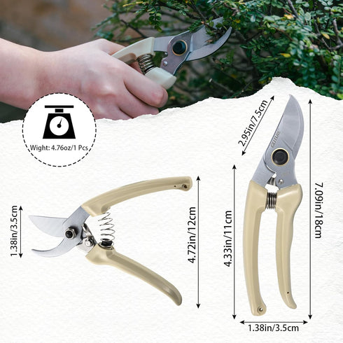 Goture Garden Shears 1Pc, Pruning Shears for Gardening, SK5 Garden Shears Pruning, Beige Garden Scissors Tools...