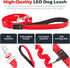 LED Dog Leash Light Up Dog Leash 4 Feet Micro USB Rechargeable Nylon Webbing Glow Safety Standard Dog Leash for Dogs by Bpawser (Red)...