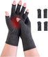 Donfri 2 Pairs Arthritis Compression Gloves - Fingerless Gloves for Women & Men, Arthritis Pain Relief, Rheumatoid & Osteoarthritis, Raynaud's, Ca...