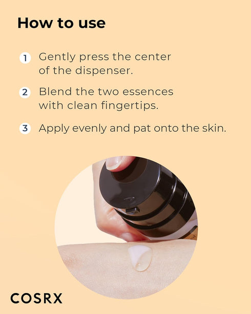 COSRX Niacinamide 5% + Snail Mucin 74% Dual Essence, Anti aging Face Serum for Dull Skin, Hydrating, Brightening, Repairing, 2.70 fl.oz / 80ml, Se...