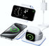 Charging Station for Apple Multiple Devices, 3 in 1 Magnetic Wireless Charger Dock for iPhone 15/14/13/12/Pro/Plus/Max, Travel Charger for Apple W...