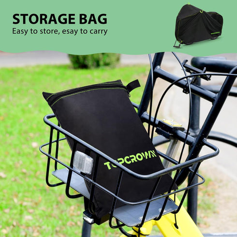 Bike Cover Waterproof Outdoor Storage for 1 Bike up to 29", Bicycle Cover with Storage Bag, Rain/Snow/UV/Dust/Wind Proof for Mountain/Road/City/El...