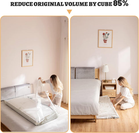Mattress Vacuum Storage Bag Zippered Mattress Bag Vacuum Sealer Bag for Memory Foam Mattress Moving Shipping Storage...