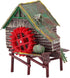 DAUERHAFT Aquarium Windmill, Aquarium Decorations Big Water Wheel Landscaping Pneumatic Aerated Waterwheel Hut Resin for Fish Tank Landscaping Dec...