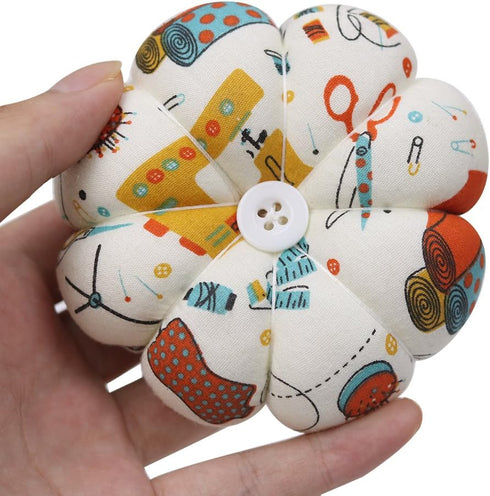 D&D Wrist Pin Cushion Pumpkin Pin Cushion Wearable Pincushions for Needles Pins Holder - Sewing Pattern Beige...
