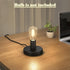 Licperron Table Lamp Base, E26 E27 Black Mini Desktop Night Stand Light without Shade, Small Short Metal Edison Bulb holder Desk Exposed Bulb Base...