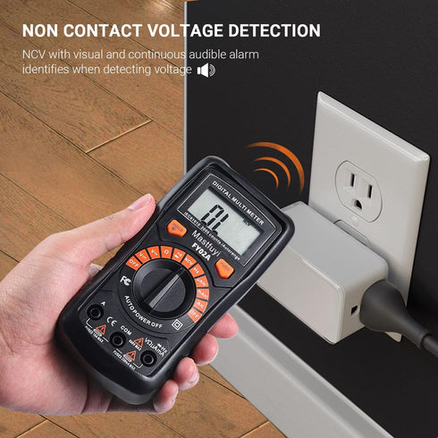 Classic Digital Multimeter, Multi Tester with NCV Non-Contact Voltage Detection, Backlit LCD Display, Tests for Voltage, Current, Resistance, Cont...