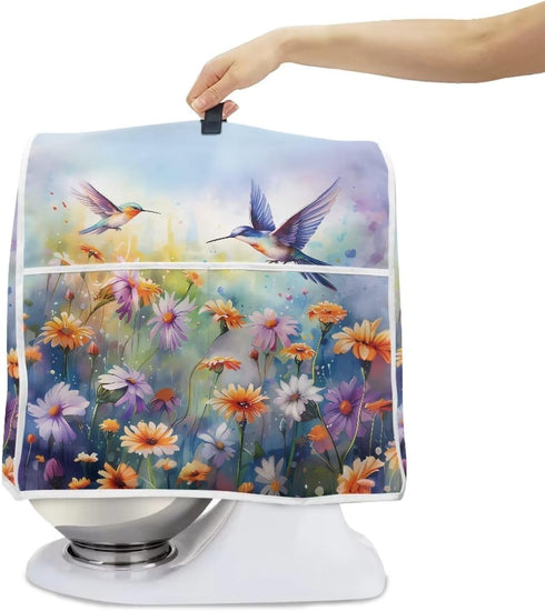 Hummingbird Stand Mixer Cover Washable, Daisy Kitchen Appliance Cover for 6-8 Quart Mixers Dust Protection Food Processor Cover Kitchen Mixer Part...