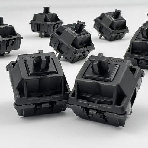 GATERON Oil King V2 Pre-lubed Keyboard Switches, 5-Pin 55gf Black Linear Switches Compatible for MX Mechanical Keyboard DIY(10PCS,Black)...