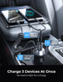 LISEN 65W USB C Car Charger Adapter Fast Charging 5Ft 30W USB C Coiled Cable fit iPhone 15 Charger Fast Charging Car Charger Type C,PD&QC3.0 Car C...