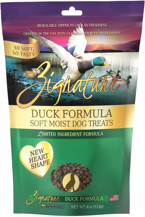 Zignature Duck Soft Moist Treats for Dogs...