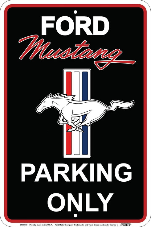 Ford Mustang Parking Only Sign Black...