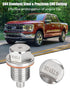 Magnetic Oil Drain Plug M14 X 1.5MM 2 PCS, Stainless Steel Engine Oil Drain Plugs with 4 Pcs Copper Gasket Anti Leakage Replacement for Most Ford ...