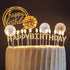 BEAN LIEVE Birthday Candles Set - Cake Topper Decoration with Cake Candles Confetti Balloon Stars and Fan Cupcake Toppers 12 Pieces Birthday Cake ...