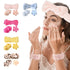Spa Headband and Wristband Set Skincare Headband Makeup Hairband Face Wash Headband with Hair Clip Headband for Washing Face...