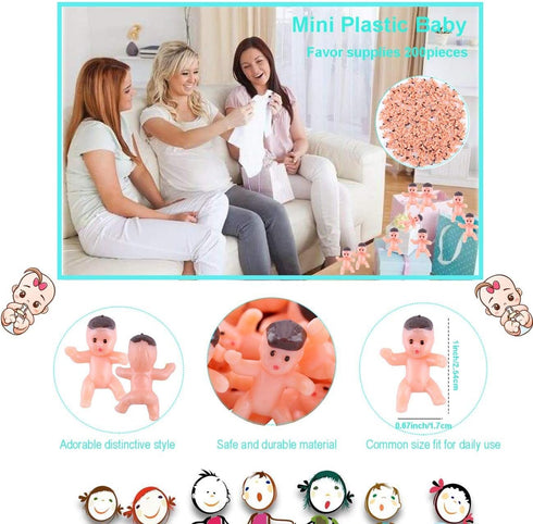 200pcs1 Mini Plastic Baby Party Preference Baby Shower, Ice Games, Baby Game Decoration Party...