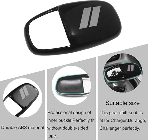 SENSHINE Gear Shift Knob Head Cover for Dodge Charger Challenger Accessories 2015-2023 2024 Durango 2016-2024 ABS Interior Shell Insert Decoration...