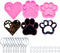 3pc Glossy Resin Silicone Paw Print Molds DIY Making Keychain, Heart with Paw Cutout Epoxy Mold with 10PC Key Ring(DY0129+DY0292+DY0404)...