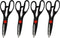 Set of 4 Black Stainless Steel Comfort Grip Scissors 8.5" Multi-Purpose Shears Perfect for Any Kitchen, Crafting Table, and More!...