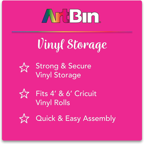 ArtBin 6864AS Vinyl Storage Rack, Stores 12 Vinyl Rolls, White...