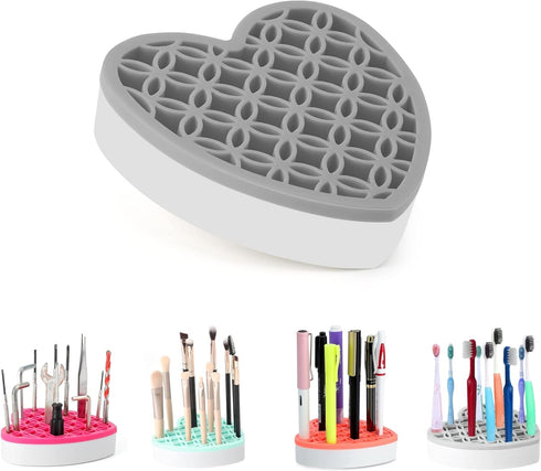 Silicone Makeup Brush Holder, Cosmetic Organizer, Pen Holder for Desk, Pencil Case, Sewing Tool, Beauty Tool, Brushes, Scissors, Toothbrush Holder...