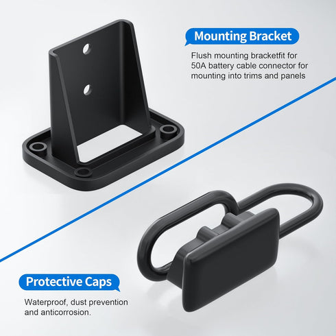 50 Amp Battery Quick Connect/Disconnect Connector 6 to 12 Gauge Battery Cable Connector Quick Disconnect Battery Terminal, 12V Wire Harness Plug C...