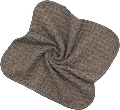 Microfiber Kitchen Cleaning Cloth Thick Dish Rags Waffle Weave Washcloths Dish Cloths Ultra Absorbent Odor Free 12inch X 12inch 6 Pack Gray...