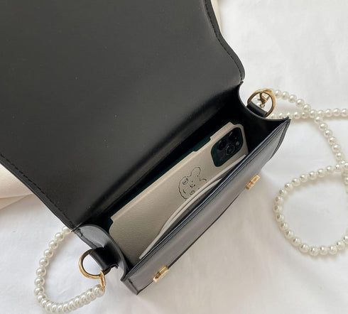 Cow Print Clutches Pearl Strap Evening Purse Mini Handbag Crossbody Bag...