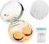 Contact Lens Travel Kit with Cleaner Washer, Portable Contact Box with Mirror Tweezers Remover Tool Solution Bottle for Daily Outdoor (Golden)...