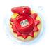 Aquatopia Charlie Crocodile Baby Bath Thermometer with Digital Audible Alarm, Floating Toy, Beeps Too Hot or Too Cold, Red...