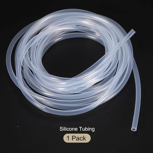 10ft 1/8" ID x 5/32" OD Silicone Tubing Clear 3mm x 4mm Industrial Plastic Tubing Pure Silicone Hoses for Pump Siphoning Draining Irrigation Brewi...
