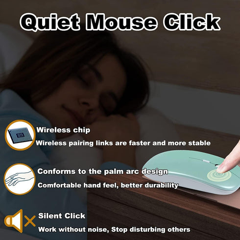Bluetooth Wireless Keyboard and Mouse Combo,Ultra-Slim Ergonomic Small Rechargeable Bluetooth Keyboard Mouse Set for Apple iPad iPhone Samsung Tab...