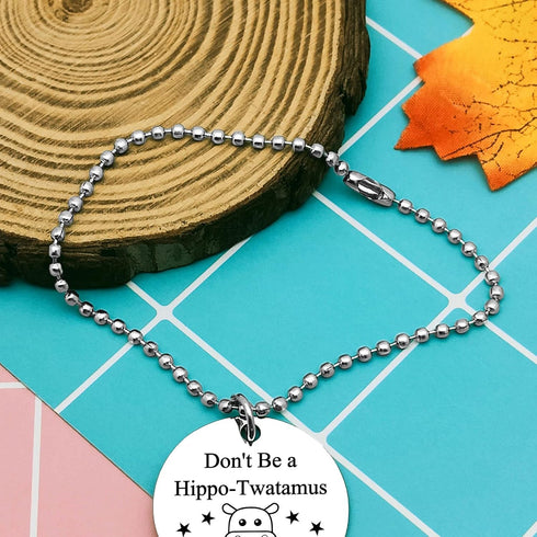 Hippo Rear View Mirror Hanging Accessories Hippo Theme Inspirational Gift Don't Be A Hippo-twatamus Encouragement Gift Inspirational Gift for Frie...