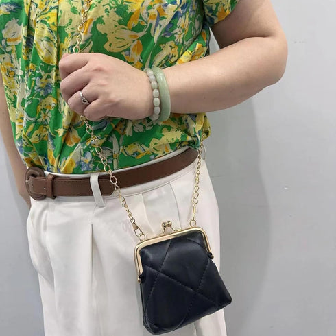 1Pcs Women Kiss Lock Purses and Handbags Vintage Purses Wallet Crossbody Bag Handbag...