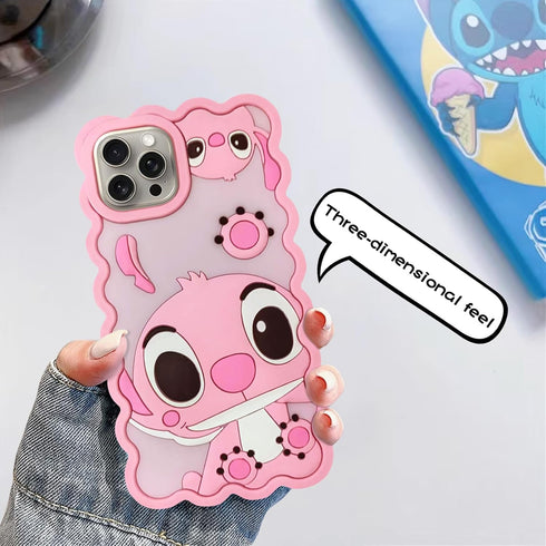 Cases For Phone 14 Pro Max/15 Pro Max Case, Stich Cute 3D Cartoon Cool Soft Silicone Animal Character Waterproof Protector Boys Kids Girls Gifts C...