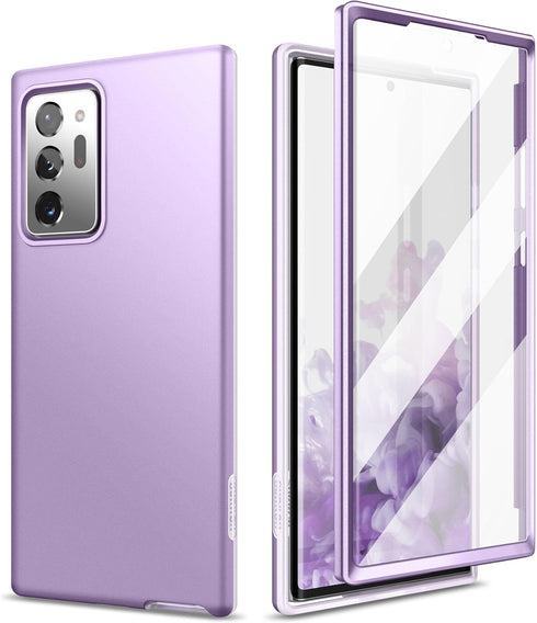 SURITCH Phone Case for Samsung Note 20 Ultra 6.9-inch, Front Cover with Built-in Screen Protector Full-Body Protection Shockproof Protective for G...