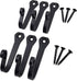 Claimed Corner - Cast Iron Wall Mounted Coat Towel Hat Scarf Bag Hook - 5 Pack (Multi Purpose (Black))...