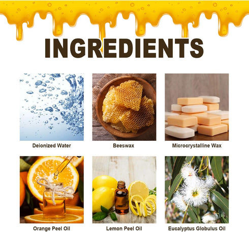 3PC Natural Micro-Molecularized Beeswax Spray,Beeswax Furniture Polish Spray,Original Beeswax Furniture Polish,Beeswax Spray Cleaner,Furniture Bee...