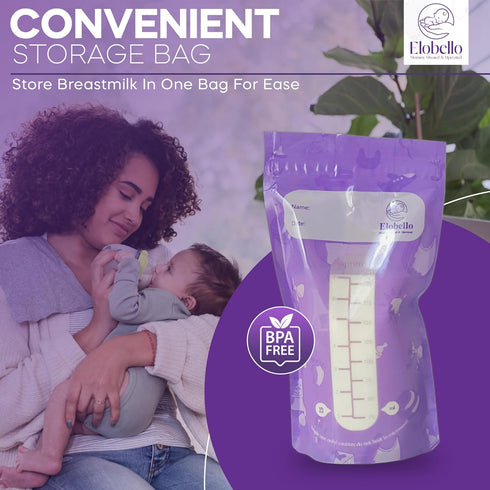 Breastmilk Storage Bag100-Pack 7oz Breast Milk Storage Bags Freezer BPA Free – Leakproof Double Zip Milk Bags for Breastmilk Refrigeration – Self-...