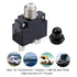 15 Amps Push Button Circuit Breakers, AC 125/250V DC 50V Thermal Overload Protector with Quick Connect Terminals and Waterproof Button Black Cap, ...